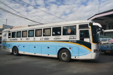 Chiang Mai, Tayland - 8 Eylül 2011: Otobüs Nakhonchai hava. Fotoğraf Chiangmai otobüs istasyonu, Tayland.
