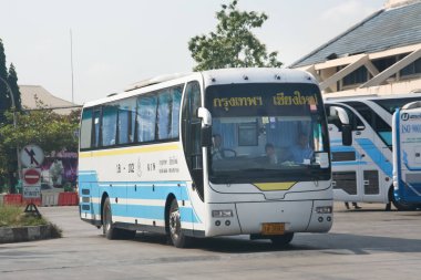 Chiang Mai, Tayland - Ekim 15 2011: Sombattour otobüs şirketi. Fotoğraf Chiangmai otobüs istasyonu, Tayland.