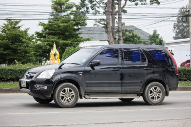 Chiang Mai, Tayland - 17 Haziran 2018: Özel araba Honda Crv şehir Suv araba. Yol no.1001 Chiangmai şehir merkezine 8 km.