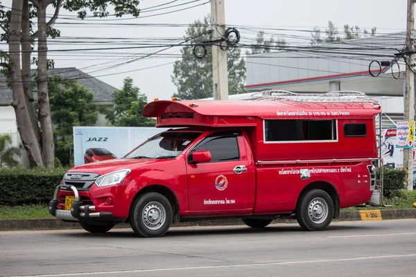 Chiang Mai, Tayland - 17 Haziran 2018: Kırmızı taksi chiang mai. Hizmet şehir ve civarında. Yol no.1001 Chiangmai iş alanı 8 km.