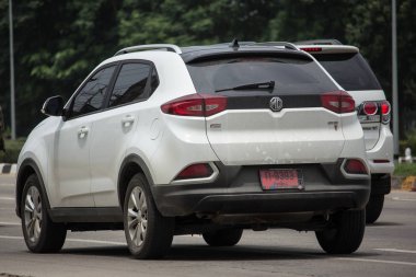 Chiang Mai, Tayland - 18 Haziran 2018: Özel Suv araç Mg Gs. ürünü İngiliz otomotiv den. Yol no.1001, Chiangmai şehir merkezine 8 km.