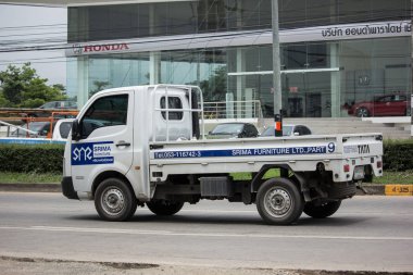Chiang Mai, Tayland - 18 Haziran 2018: Özel Tata Superace şehir dev Mini kamyon. Yol no.1001 Chiangmai şehir merkezine 8 km.