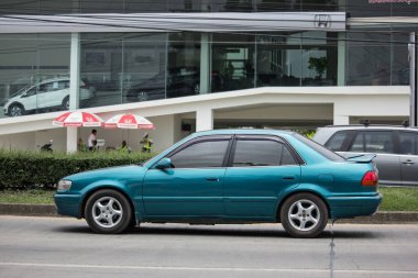 Chiang Mai, Tayland - 18 Haziran 2018: Özel Old araba, Toyota Corolla. Fotoğraf Road Hayır 121 hakkında 8 km şehir merkezine Chiangmai, Tayland.