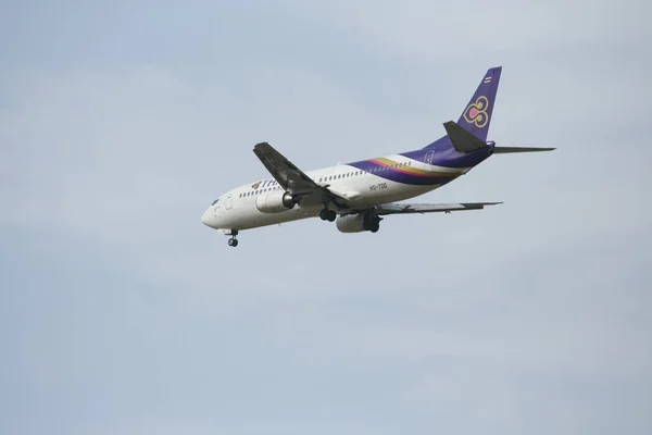 Chiangmai Thailand January 2009 Tdd Boeing 737 400 Thaiairway Landing — Stock Photo, Image