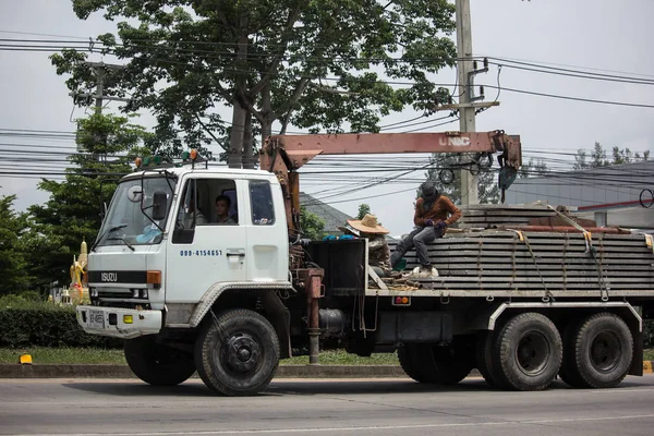 Chiang Mai Thailand Junho 2018 Camião Carga Privado Com Guindaste — Fotografia de Stock