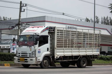 Chiang Mai, Tayland - 19 Haziran 2018: Özel Isuzu kargo kamyon. Fotoğrafa yol no.1001 8 km şehir merkezine Chiangmai, Tayland.