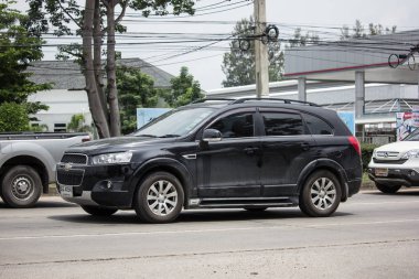 Chiang Mai, Tayland - 19 Haziran 2018: Özel Suv araba, Chevrolet captiva. Fotoğrafa yol no.121 8 km şehir merkezine Chiangmai, Tayland.