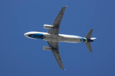 Chiang Mai, Tayland - 28 Haziran 2018: Hs-Ppo Airbus A320-200 Bangkok Hava yolu. Phuket Chiangmai Havaalanı'ndan çıkar.