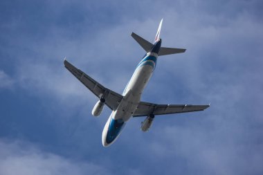 Chiang Mai, Tayland - 28 Haziran 2018: Hs-Ppo Airbus A320-200 Bangkok Hava yolu. Phuket Chiangmai Havaalanı'ndan çıkar.