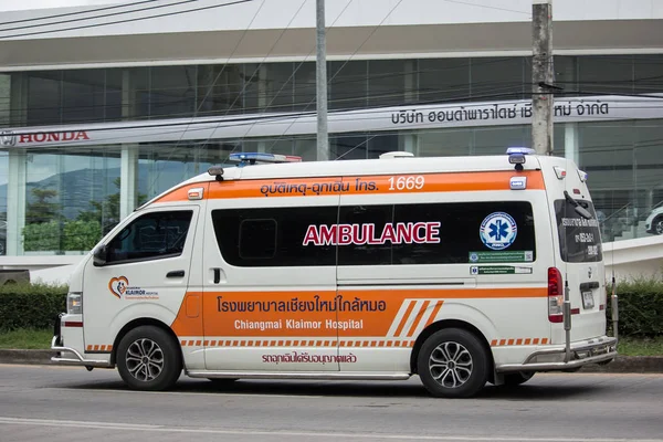 Chiangmai Tailândia Junho 2018 Ambulância Van Hospital Chiangmai Klaimor Estrada — Fotografia de Stock