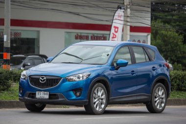 Chiangmai, Tayland - 21 Haziran 2018: Özel otomobil, Mazda Cx-5, cx5. Yol no.1001, Chiangmai iş alanı 8 km.