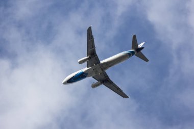 Chiangmai, Tayland - 6 Temmuz 2018: Hs-Ppk Airbus A320-200 Bangkok Hava yolu. Phuket Chiangmai Havaalanı'ndan çıkar.