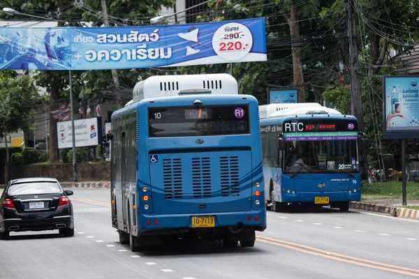 Chiangmai, Tayland - 10 Temmuz 2018: Rtc Blk otobüs veya Chiangmai akıllı otobüs. Şehir ücretsiz Wi-Fi otobüs ve bilet için Transit tavşan kartımı kullan hizmetinde.