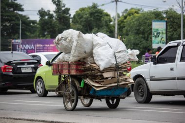 Chiangmai, Tayland - 21 Haziran 2018: Eski özel büyük motor Honda motosiklet. Fotoğrafa yol no.121 8 km şehir merkezine Chiangmai, Tayland.