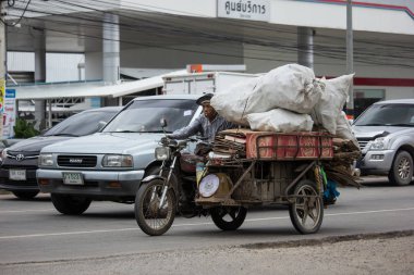 Chiangmai, Tayland - 21 Haziran 2018: Eski özel büyük motor Honda motosiklet. Fotoğrafa yol no.121 8 km şehir merkezine Chiangmai, Tayland.