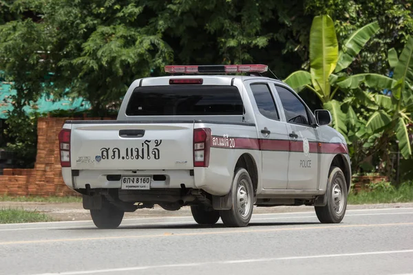 Chiangmai, Tayland - 28 Haziran 2018: Kraliyet Tayland polisi, polis arabası. Fotoğrafa yol no.121 8 km şehir merkezine Chiangmai, Tayland.