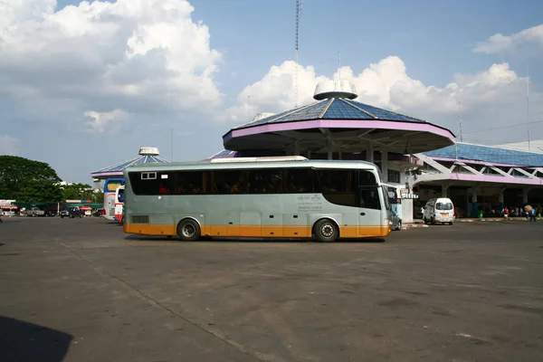 Chiangmai Tajlandia Kwietnia 2008 Autobus Firmy Greenbus Zielony Autobus Jest — Zdjęcie stockowe