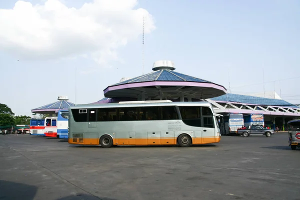 Chiangmai Tajlandia Kwietnia 2008 Autobus Firmy Greenbus Zielony Autobus Jest — Zdjęcie stockowe