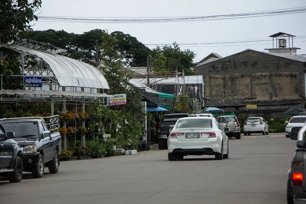 Chiangmai, Tayland - 13 Temmuz 2018: Kam Tieng ağaç Pazar. Büyük ağaç Market Chiangmai City.