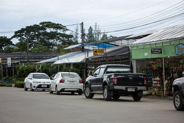 Chiangmai, Tayland - 13 Temmuz 2018: Kam Tieng ağaç Pazar. Büyük ağaç Market Chiangmai City.