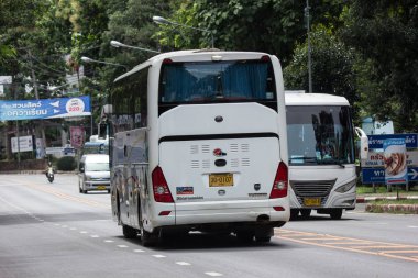 Chiangmai, Tayland - 10 Temmuz 2018: DOI Sutep tapınak için otobüs seyahat. Fotoğraf Road DOI Sutep Tapınağı.