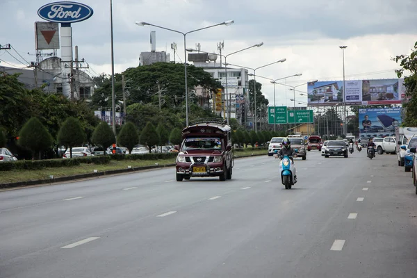 Чиангмай Таиланд Июля 2018 Автомобиль Трафик Городской Автомагистрали Фото Дороге — стоковое фото