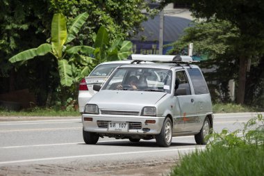 Chiangmai, Tayland - 28 Haziran 2018: Özel Small şehir otomobili, Daihatsu Mira. Fotoğraf Road Hayır 121 hakkında 8 km şehir merkezine Chiangmai, Tayland.