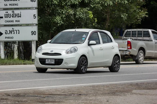 Chiangmai Tailandia Junio 2018 Eco Car Nissan March Carretera 1001 — Foto de Stock