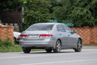 Chiangmai, Tayland - 28 Haziran 2018: Özel araba Honda accord. Yol no.1001 Chiangmai iş alanı 8 km.