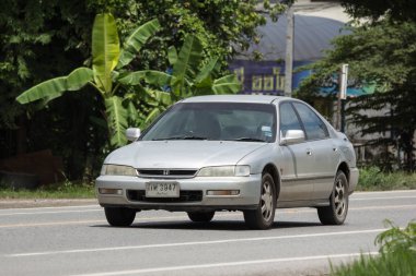 Chiangmai, Tayland - 28 Haziran 2018: Özel araba Honda accord. Yol no.1001 Chiangmai iş alanı 8 km.