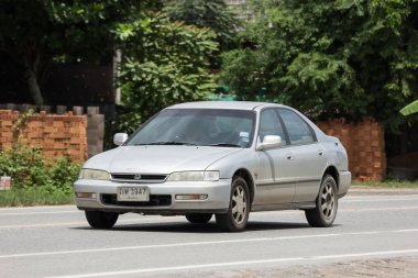Chiangmai, Tayland - 28 Haziran 2018: Özel araba Honda accord. Yol no.1001 Chiangmai iş alanı 8 km.