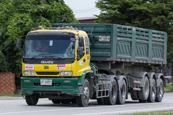Chiangmai Tailandia Julio 2018 Isuzu Remolque Camión Volquete Empresa Piedra —  Fotos de Stock