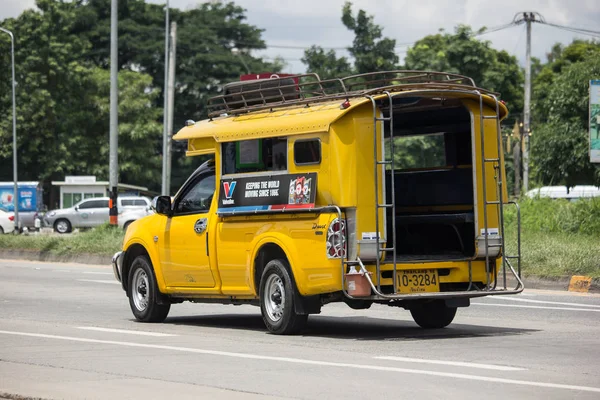 Chiangmai Tailandia Julio 2018 Mini Camión Amarillo Taxi Chiangmai Servicio —  Fotos de Stock