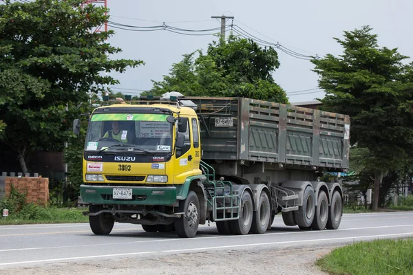 Chiangmai Thailand Juli 2018 Isuzu Aanhangwagen Kipper Van Stenen Bedrijf — Stockfoto