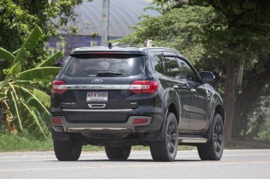 Chiangmai, Tayland - 13 Temmuz 2018: Özel Suv araba Ford Everest. Yol no.1001 Chiangmai iş alanı 8 km.
