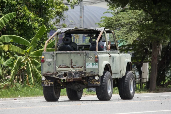 Chiangmai Tailândia Julho 2018 Old Jeep Private Car Foto Estrada — Fotografia de Stock