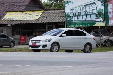 Chiangmai, Tayland - 13 Temmuz 2018: Özel Eko Kiralık, Suzuki Ciaz. Fotoğraf Road Hayır 121 hakkında 8 km şehir merkezine Chiangmai, Tayland.