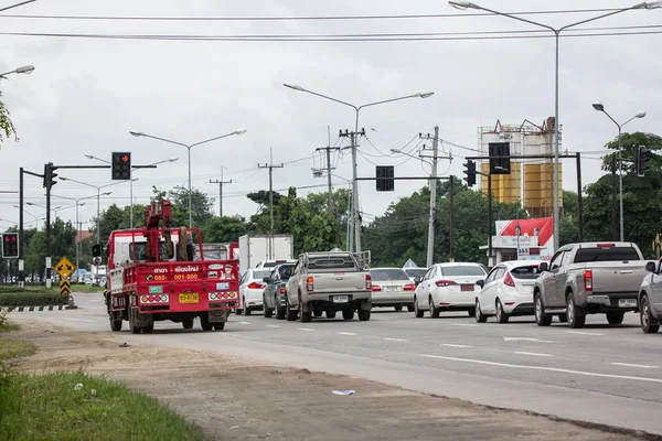 Chiangmai Tailandia Julio 2018 Coche Tráfico Carretera Cerca Juction Foto — Foto de Stock