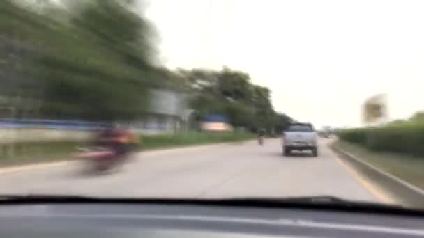 チェンマイ高速道路道路のぼかしソフトの時間経過 — ストック動画