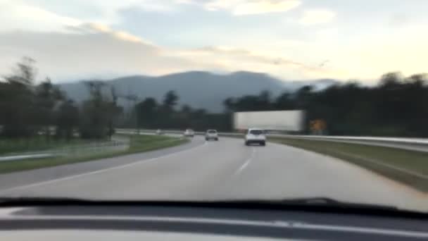 チェンマイ高速道路道路のぼかしソフトの時間経過 — ストック動画