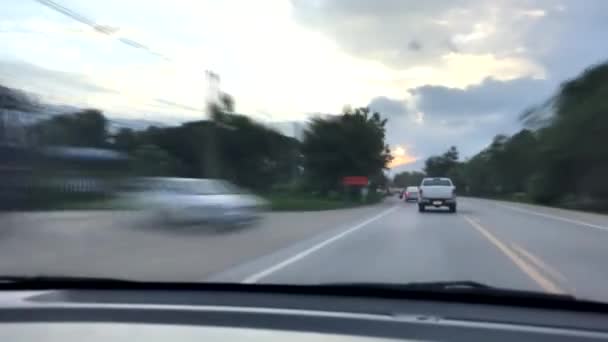 Zeitraffer Weiche Unschärfe Der Chiangmai Highway Road — Stockvideo