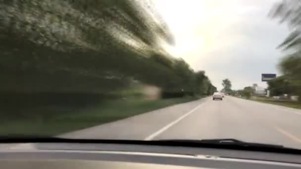 清迈公路路的时间推移软模糊 — 图库视频影像