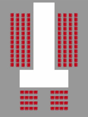 Catwalk pist vektör ve illüstrasyon koltuk haritası