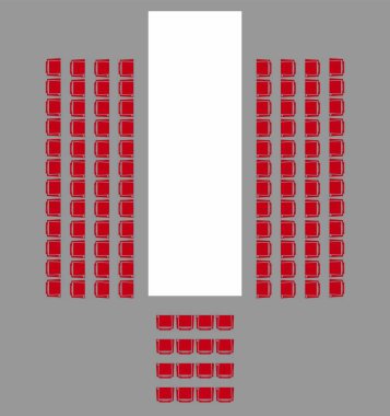 Catwalk pist vektör ve illüstrasyon koltuk haritası