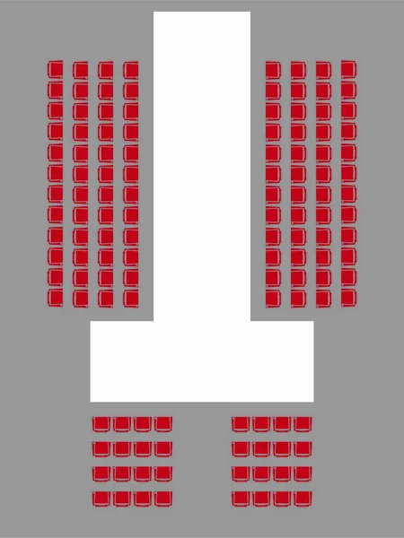 Mapa Asiento Del Vector Ilustración Pasarela Pasarela — Vector de stock