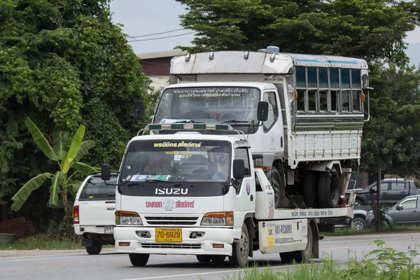 Chiangmai Tailandia Agosto 2018 Deslice Privado Grúa Para Mover Automóvil — Foto de Stock