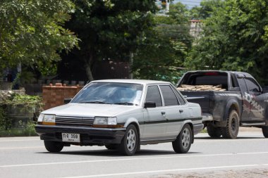 Chiangmai, Tayland - 23 Temmuz 2018: Özel Old araba, Toyota Corona. Yol no.1001, Chiangmai iş alanı 8 km.