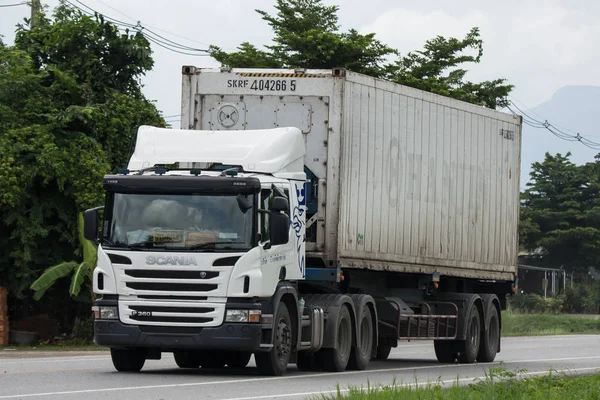 Chiangmai Tailandia Julio 2018 Camión Contenedores Empresa Parame Logistics Transportation — Foto de Stock