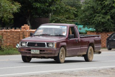 Chiangmai, Tayland - 24 Temmuz 2018: Özel Old pikap araba, Mitsubishi siklon. Yol no.1001, Chiangmai iş alanı 8 km.