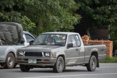 Chiangmai, Tayland - 24 Temmuz 2018: Özel Old pikap araba, Mitsubishi siklon. Yol no.1001, Chiangmai iş alanı 8 km.